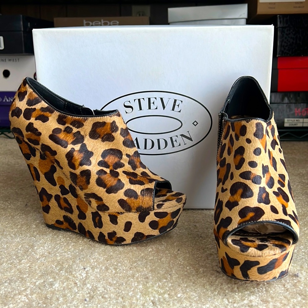 Steve Madden Wicked Peep Toe Wedge Heels
